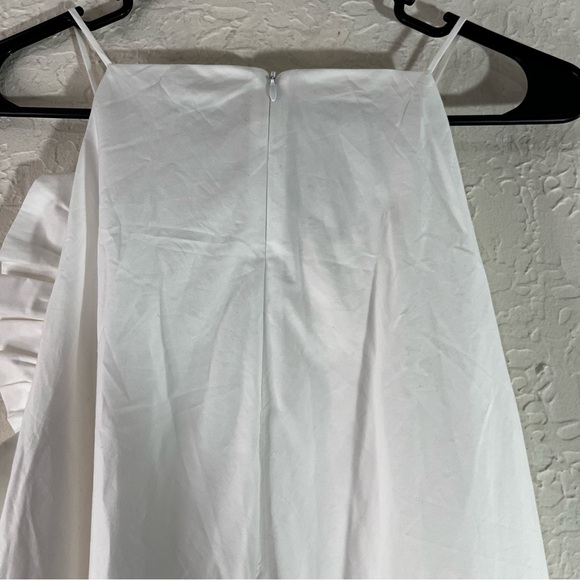 Anthropologie Corey Lynn Calter Harper Ruffle High Neck Mini Dress in White - Picture 9 of 14